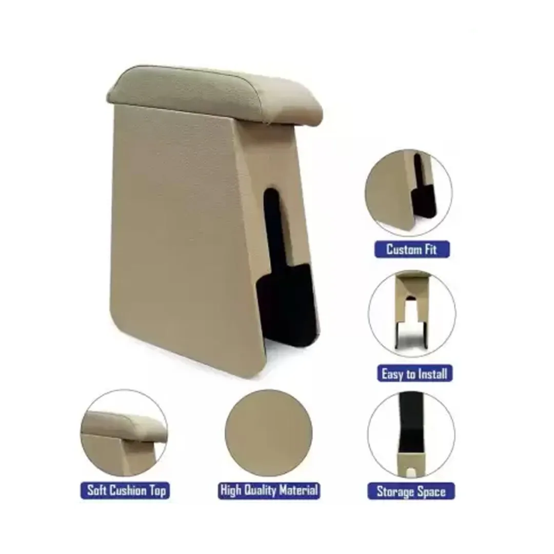 Car Wooden Armrest Beige