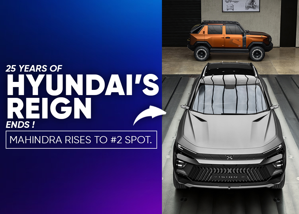Mahindra Ends Hyundai’s 25-Year Reign, Becomes India’s No. 2 Carmaker