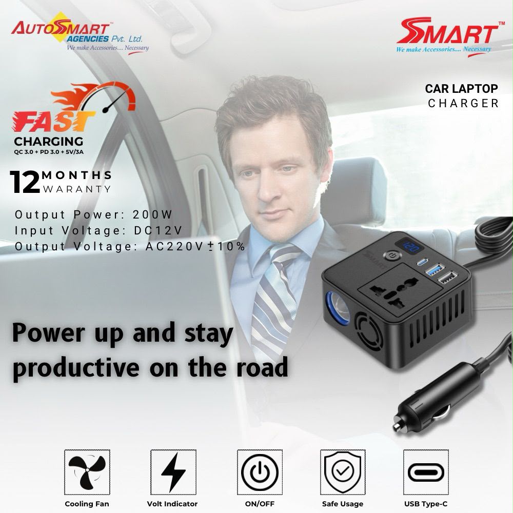 Car Charger 200W Auto Smart