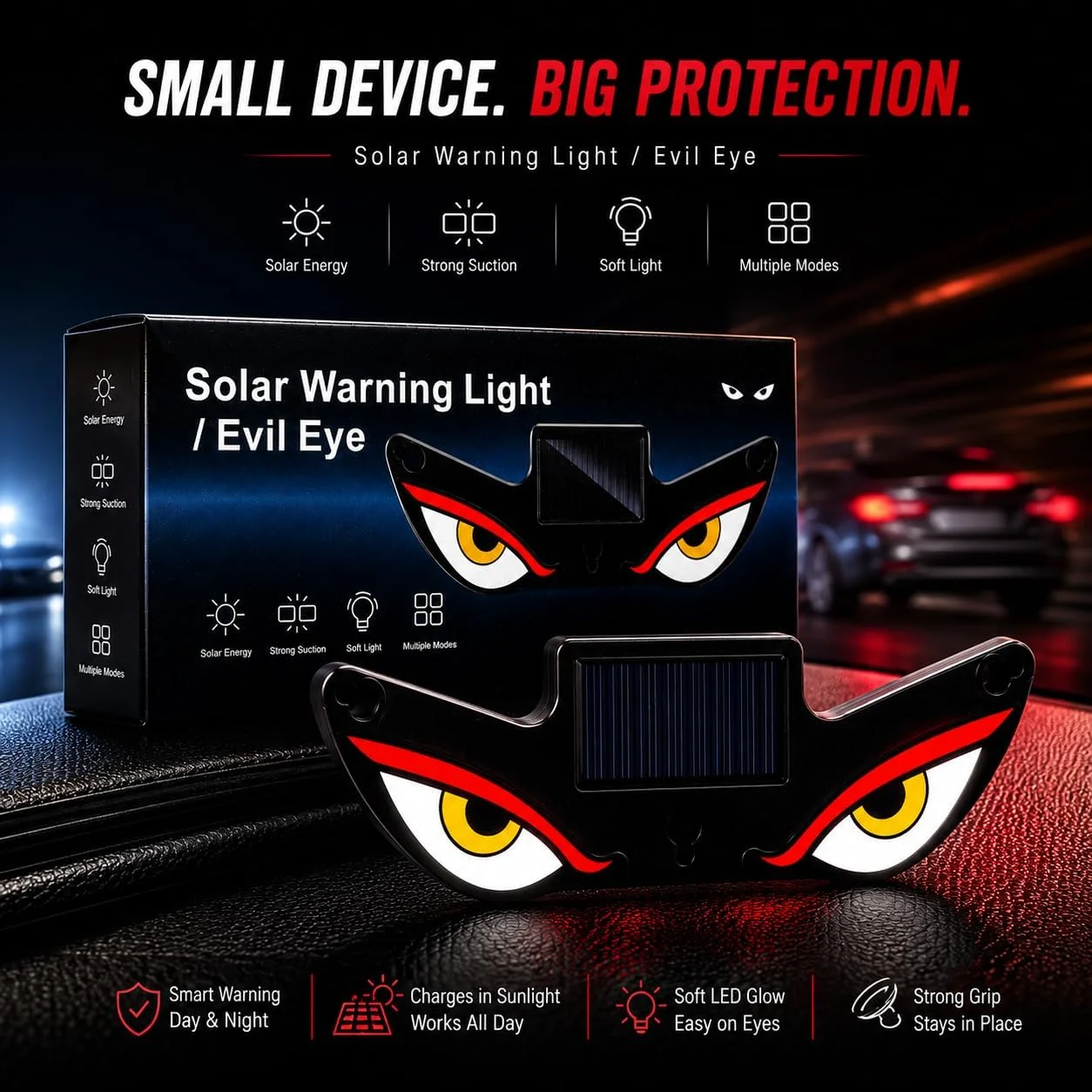 Car Window LED Evil Eye