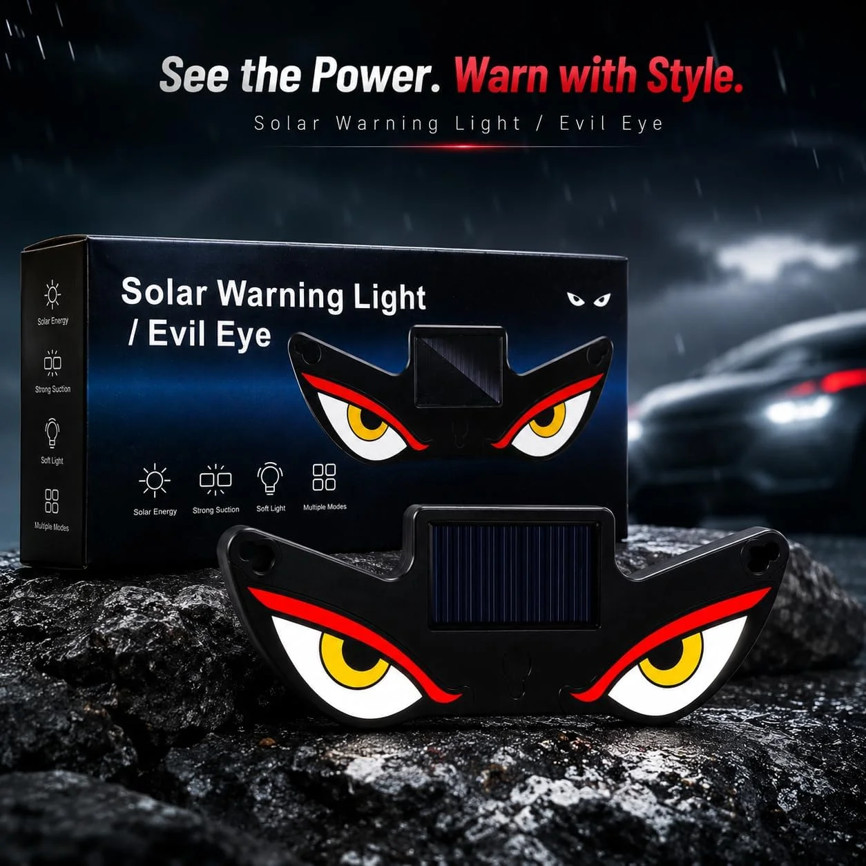 Car Window LED Evil Eye
